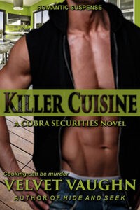 Small book cover for Killer Cuisine, the 7th book in the COBRA Securities Series.