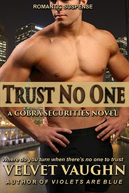 Small book cover for Trust No One, the 5th book in the COBRA Securities Series.