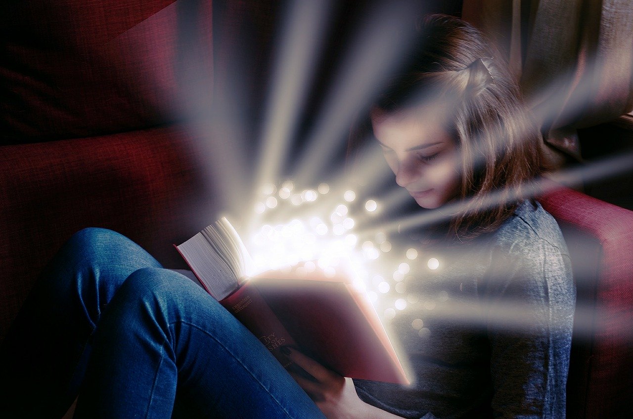 Girl reading a book